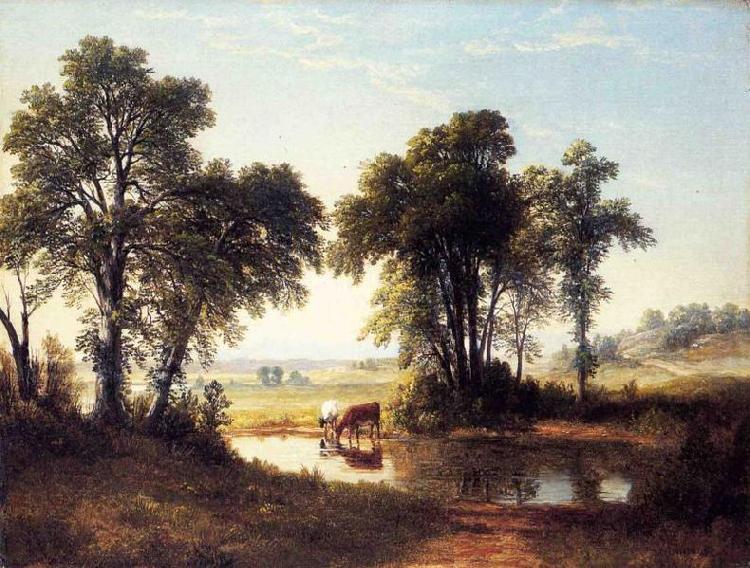 Asher Brown Durand Cows in a New Hampshire Landscape oil painting picture